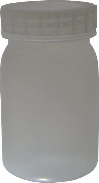 Bel-Art - 16 oz Wide-Mouth Bottle - Polypropylene, Translucent, 5.3" High x 3.2" Diam, 3/4" Cap - USA Tool & Supply