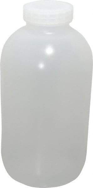 Bel-Art - 1 Gal Wide-Mouth Bottle - Polypropylene, Translucent, 11.3" High x 5.9" Diam, 3/4" Cap - USA Tool & Supply