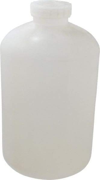Bel-Art - 2 Gal Wide-Mouth Bottle - Polypropylene, Translucent, 13.1" High x 7.4" Diam, 3/4" Cap - USA Tool & Supply