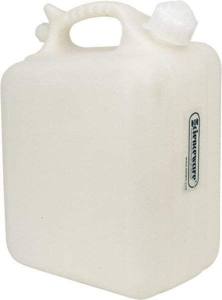 Bel-Art - 2-1/2 Gal Carboy - Polyethylene, White, 7.3" High x 10.1" Diam, 3/4" Cap - USA Tool & Supply