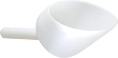 Bel-Art - 32 oz White Polyethylene Round Bottom Scoop - 4.9" Wide x 5-1/2" Deep Bowl, 5" Handle Length, 10" OAL - USA Tool & Supply