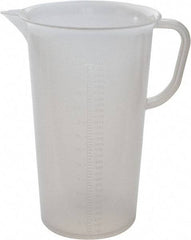 Bel-Art - 3,000 ml Polypropylene Graduated Pitcher - 100 ml Graduation, x 10-1/2" High - USA Tool & Supply