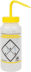 Bel-Art - 16 oz Safety Wash Bottle - Polyethylene, Yellow, 43mm Cap - USA Tool & Supply