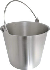 VOLLRATH - 3-1/4 Gal Tapered Cylinder Stainless Steel Pail - 9-1/4" High x 30-1/2" Diam - USA Tool & Supply