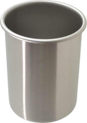 VOLLRATH - Round, Chrome Stainless Steel Food Storage Container - 5.8" High x 4.1" Wide - USA Tool & Supply