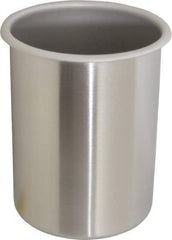 VOLLRATH - Round, Chrome Stainless Steel Food Storage Container - 6.8" High x 4.9" Wide - USA Tool & Supply
