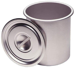 VOLLRATH - Round, Chrome Stainless Steel Food Storage Container - 10.9" High x 9" Wide - USA Tool & Supply