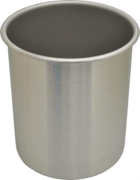 VOLLRATH - Round, Chrome Stainless Steel Food Storage Container - 8.6" High x 7.3" Wide - USA Tool & Supply