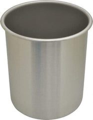 VOLLRATH - Round, Chrome Stainless Steel Food Storage Container - 8.6" High x 7.3" Wide - USA Tool & Supply