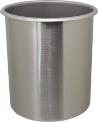 VOLLRATH - Round, Chrome Stainless Steel Food Storage Container - 9.8" High x 8" Wide - USA Tool & Supply