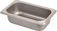 VOLLRATH - Rectangular, Chrome Stainless Steel Food Pan - 2" High x 4.3" Wide x 6.9" Long - USA Tool & Supply