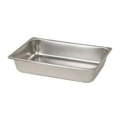 VOLLRATH - Rectangular, Chrome Stainless Steel Food Pan - 2-1/2" High x 6.4" Wide x 10.4" Long - USA Tool & Supply