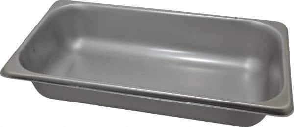 VOLLRATH - Rectangular, Chrome Stainless Steel Food Pan - 2-1/2" High x 6.9" Wide x 12.8" Long - USA Tool & Supply