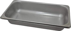 VOLLRATH - Rectangular, Chrome Stainless Steel Food Pan - 2-1/2" High x 6.9" Wide x 12.8" Long - USA Tool & Supply