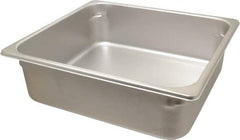VOLLRATH - Rectangular, Chrome Stainless Steel Food Pan - 4" High x 12.8" Wide x 13.9" Long - USA Tool & Supply