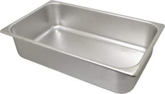 VOLLRATH - Rectangular, Chrome Stainless Steel Food Pan - 4" High x 9.8" Wide x 16.4" Long - USA Tool & Supply