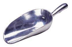 VOLLRATH - 24 oz Silver Cast Aluminum Round Bottom Scoop - 4" Wide Bowl, 3.4" Handle Length, 10.8" OAL - USA Tool & Supply