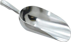VOLLRATH - 12 oz Silver Cast Aluminum Round Bottom Scoop - 3.3" Wide Bowl, 3" Handle Length, 8.8" OAL - USA Tool & Supply