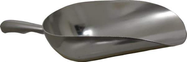 VOLLRATH - 40 oz Silver Cast Aluminum Round Bottom Scoop - 4.8" Wide Bowl, 3.6" Handle Length, 12.8" OAL - USA Tool & Supply
