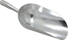 VOLLRATH - 55 oz Silver Cast Aluminum Round Bottom Scoop - 5-1/2" Wide Bowl, 4" Handle Length, 14.4" OAL - USA Tool & Supply