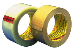 3M - 2" x 55 Yd Clear Hot Melt Adhesive Sealing Tape - Polypropylene Film Backing, 3.1 mil Thick - USA Tool & Supply