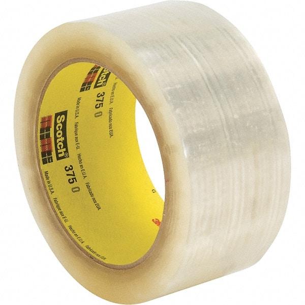 3M - 50m Clear Rubber Adhesive Sealing Tape - Polypropylene Film Backing, 3.1 mil Thick - USA Tool & Supply