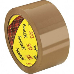 3M - 2" x 55 Yd Natural (Color) Rubber Adhesive Sealing Tape - Polypropylene Film Backing, 2.2 mil Thick, 52 Lb Tensile Strength, Series 372 - USA Tool & Supply