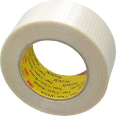 3M - 2" x 55 Yd Clear Rubber Adhesive Packaging Tape - Polypropylene Film Backing, 5.7 mil Thick, 150 Lb Tensile Strength, Series 8959 - USA Tool & Supply