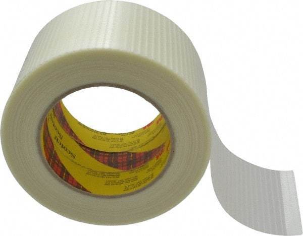 3M - 3" x 55 Yd Clear Rubber Adhesive Packaging Tape - Polypropylene Film Backing, 5.7 mil Thick, 150 Lb Tensile Strength, Series 8959 - USA Tool & Supply