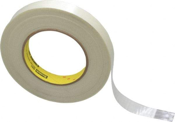 3M - 3/4" x 60 Yd Clear Rubber Adhesive Packaging Tape - Polypropylene Film Backing, 6.6 mil Thick, 380 Lb Tensile Strength, Series 8981 - USA Tool & Supply