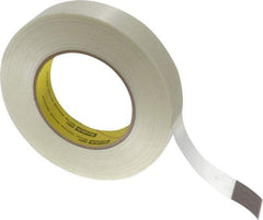 3M - 1" x 60 Yd Clear Rubber Adhesive Packaging Tape - Polypropylene Film Backing, 6.6 mil Thick, 380 Lb Tensile Strength, Series 8981 - USA Tool & Supply