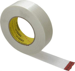 3M - 1-1/2" x 60 Yd Clear Rubber Adhesive Packaging Tape - Polypropylene Film Backing, 6.6 mil Thick, 380 Lb Tensile Strength, Series 8981 - USA Tool & Supply