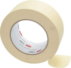 3M - 2" Wide x 60 Yd Long Tan Paper Masking Tape - Series 2307, 5.2 mil Thick, 23 In/Lb Tensile Strength - USA Tool & Supply