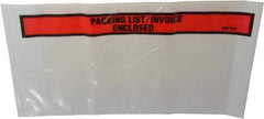 3M - 1,000 Piece, 10" Long x 5-1/2" Wide, Envelope - Packing List/Invoice Enclosed, Orange Top Border - USA Tool & Supply