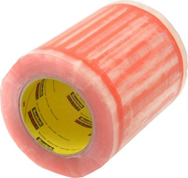3M - 500 Piece, 8" Long x 6" Wide, Tape Roll - Document Enclosed, Clear with Orange Border - USA Tool & Supply