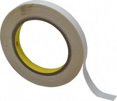 3M - 1/2" x 36 Yd Acrylic Adhesive Double Sided Tape - 3.9 mil Thick, Clear, Polyester Film Liner, Continuous Roll, Series 444 - USA Tool & Supply