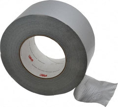 3M - 3" x 55m Silver Duct Tape - 9 mil, Rubber Adhesive, Polyethylene Film Backing, 25 Lb/ln Tensile Strength, 200°F Max, Series 3939 - USA Tool & Supply