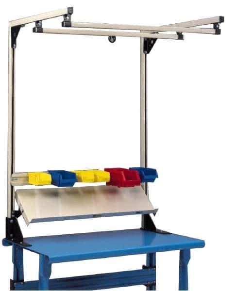 Qualtech - Steel Workbench & Workstation Shelf - Use with Hubbell SKB-030550 5' Twin Bench Rail Kit - USA Tool & Supply