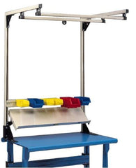 Qualtech - Steel Workbench & Workstation Shelf - Use with Hubbell SKB-030550 5' Twin Bench Rail Kit - USA Tool & Supply