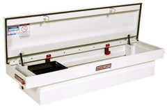 Weather Guard - 51-5/8" Wide x 6" High x 20" Deep Saddle Box - White - USA Tool & Supply