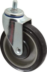 Fairbanks - 5" Diam x 1-1/4" Wide x 6-15/32" OAH Stem Mount Swivel Caster - Polyurethane over Polyethylene, 275 Lb Capacity, Ball Bearing, 1/2-13 x 1" Threaded Stem - USA Tool & Supply