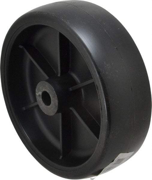 Fairbanks - 6 Inch Diameter x 2 Inch Wide, Polyolefin Caster Wheel - 675 Lb. Capacity, 2-1/4 Inch Hub Length, 1/2 Inch Axle Diameter, Plain Bearing - USA Tool & Supply