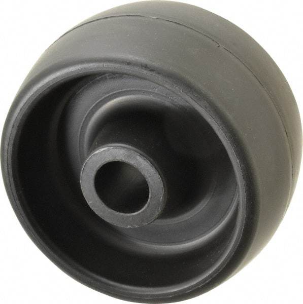 Fairbanks - 4 Inch Diameter x 2 Inch Wide, Polyolefin Caster Wheel - 400 Lb. Capacity, 2-1/4 Inch Hub Length, 3/4 Inch Axle Diameter, Plain Bearing - USA Tool & Supply