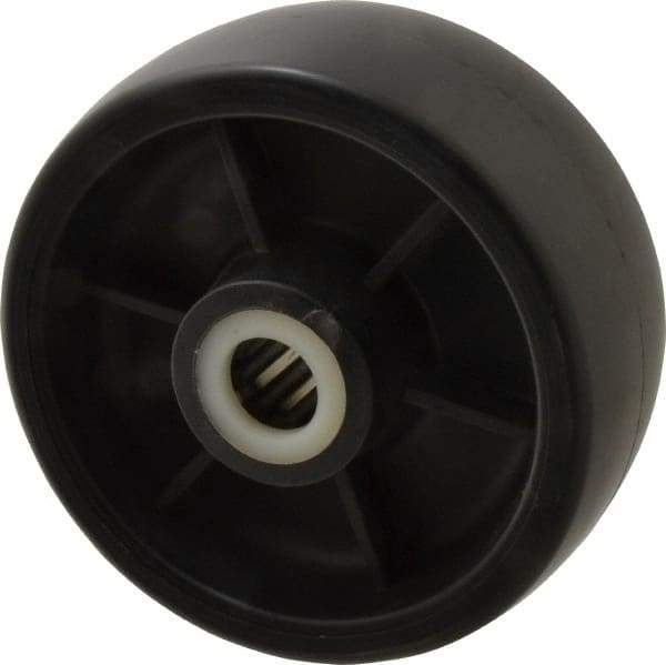 Fairbanks - 5 Inch Diameter x 2 Inch Wide, Polyolefin Caster Wheel - 650 Lb. Capacity, 2-3/16 Inch Hub Length, 3/4 Inch Axle Diameter, Roller Bearing - USA Tool & Supply