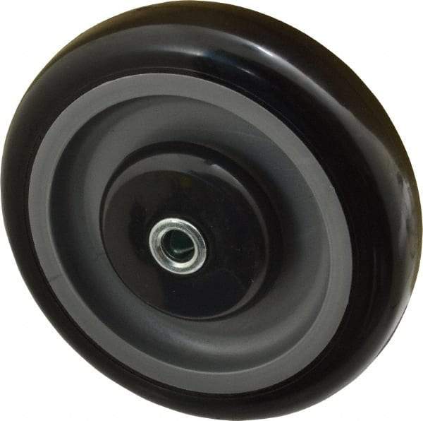 Fairbanks - 5 Inch Diameter x 1-1/4 Inch Wide, Polyurethane Caster Wheel - 275 Lb. Capacity, 1-5/8 Inch Hub Length, 3/8 Inch Axle Diameter, Ball Bearing - USA Tool & Supply