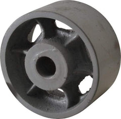 Fairbanks - 4 Inch Diameter x 2 Inch Wide, Cast Iron Caster Wheel - 1,000 Lb. Capacity, 2-1/4 Inch Hub Length, 3/4 Inch Axle Diameter, Plain Bearing - USA Tool & Supply