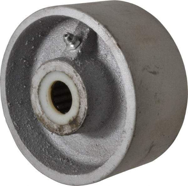 Fairbanks - 4 Inch Diameter x 2 Inch Wide, Cast Iron Caster Wheel - 1,000 Lb. Capacity, 2-3/16 Inch Hub Length, 3/4 Inch Axle Diameter, Roller Bearing - USA Tool & Supply