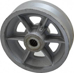 Fairbanks - 6 Inch Diameter x 2 Inch Wide, Cast Iron Caster Wheel - 1,200 Lb. Capacity, 2-3/16 Inch Hub Length, 3/4 Inch Axle Diameter, Roller Bearing - USA Tool & Supply