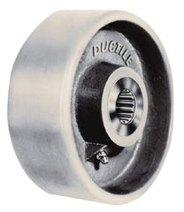 Fairbanks - 6 Inch Diameter x 2-1/2 Inch Wide, Ductile Iron Caster Wheel - 3,500 Lb. Capacity, 2-3/4 Inch Hub Length, 1 Inch Axle Diameter, Roller Bearing - USA Tool & Supply