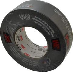 3M - 2" x 55m Black Duct Tape - 10.7 mil, Rubber Adhesive, Polyethylene Film Backing, 32 Lb/ln Tensile Strength, 200°F Max, Series 6969 - USA Tool & Supply